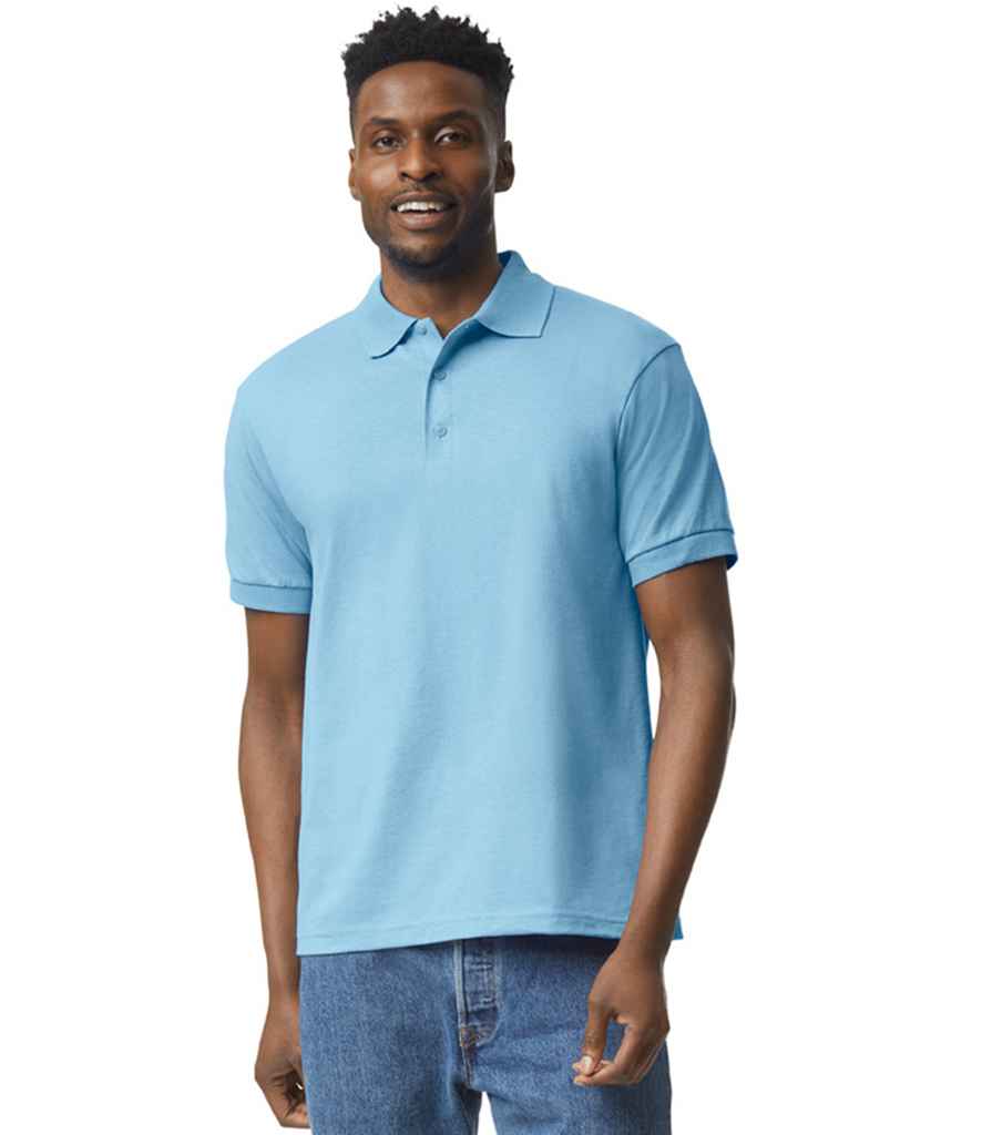 Gildan GD40 Light Blue Model - Ready to be Embroidered and Printed by Custard Workwear - Cheap Personalised and Customised Workwear in Nottinghamshire, Derbyshire and Leicestershire