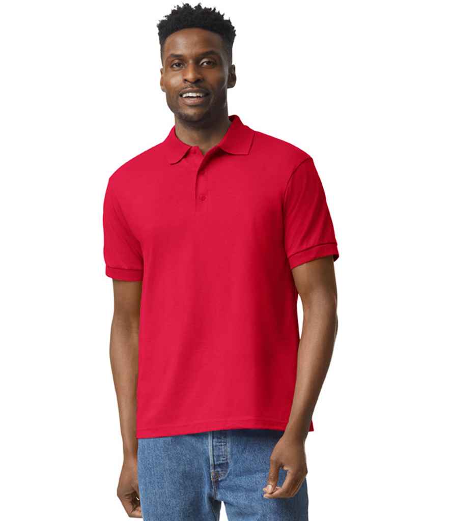 Gildan GD40 Red Model - Ready to be Embroidered and Printed by Custard Workwear - Cheap Personalised and Customised Workwear in Nottinghamshire, Derbyshire and Leicestershire