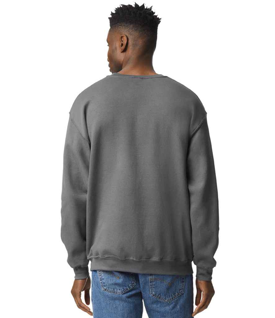 Gildan GD56 Charcoal Model - Ready to be Embroidered and Printed by Custard Workwear - Cheap Personalised and Customised Workwear in Nottinghamshire, Derbyshire and Leicestershire