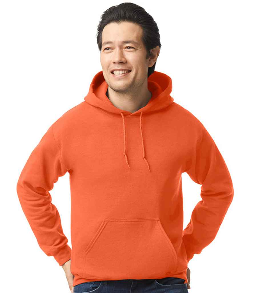 Gildan GD57 Orange Model - Ready to be Embroidered and Printed by Custard Workwear - Cheap Personalised and Customised Workwear in Nottinghamshire, Derbyshire and Leicestershire