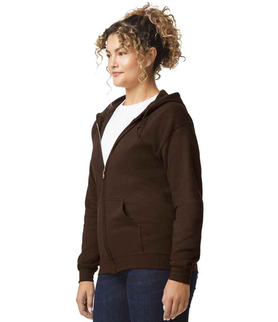 Gildan GD58 Dark Chocolate Model -  Ready to be Embroidered and Printed by Custard Workwear - Cheap Personalised and Customised Workwear in Nottinghamshire, Derbyshire and Leicestershire