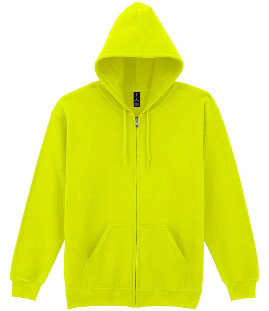 Gildan GD58 Safety Green Front - Ready to be Embroidered and Printed by Custard Workwear - Cheap Personalised and Customised Workwear in Nottinghamshire, Derbyshire and Leicestershire