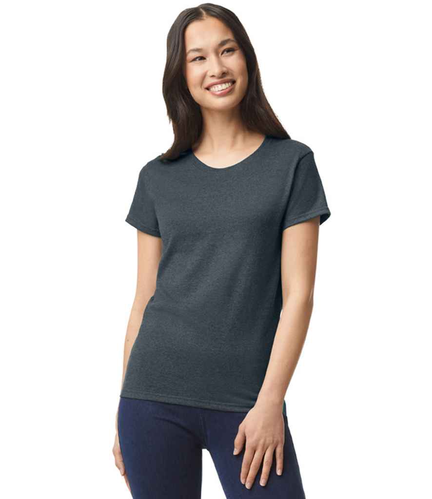 Gildan GD95 Dark Heather Model - Ready to be Embroidered and Printed by Custard Workwear - Cheap Personalised and Customised Workwear in Nottinghamshire, Derbyshire and Leicestershire