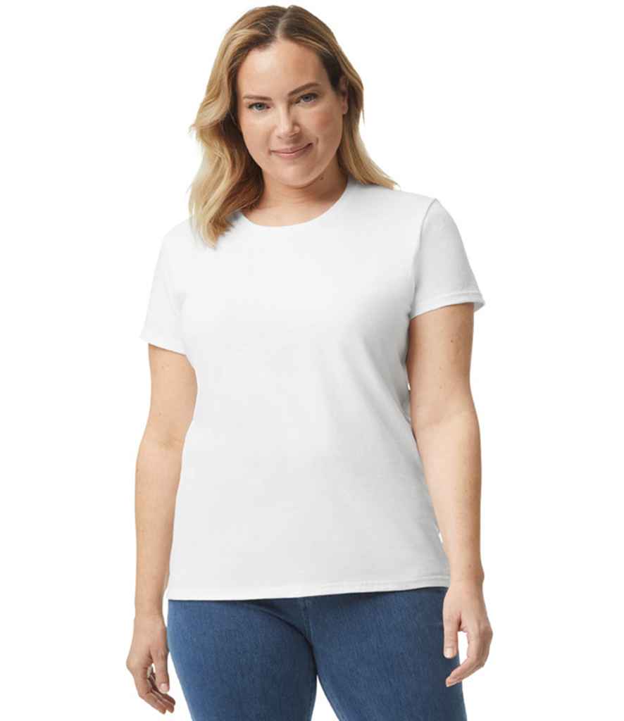 Gildan GD95 White Model - Ready to be Embroidered and Printed by Custard Workwear - Cheap Personalised and Customised Workwear in Nottinghamshire, Derbyshire and Leicestershire