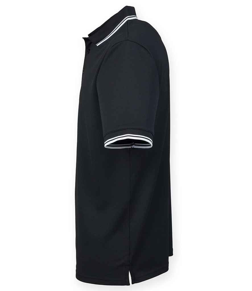 Henbury H482 Black/White Left - Ready to be Embroidered and Printed by Custard Workwear - Cheap Personalised and Customised Workwear in Nottinghamshire, Derbyshire and Leicestershire