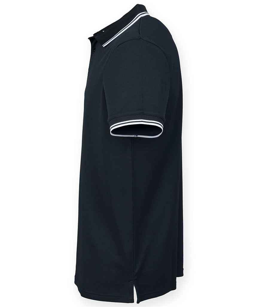 Henbury H482 Navy/White Left - Ready to be Embroidered and Printed by Custard Workwear - Cheap Personalised and Customised Workwear in Nottinghamshire, Derbyshire and Leicestershire