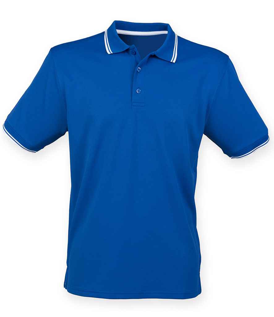 Henbury H482 Royal Blue/White Front - Ready to be Embroidered and Printed by Custard Workwear - Cheap Personalised and Customised Workwear in Nottinghamshire, Derbyshire and Leicestershire