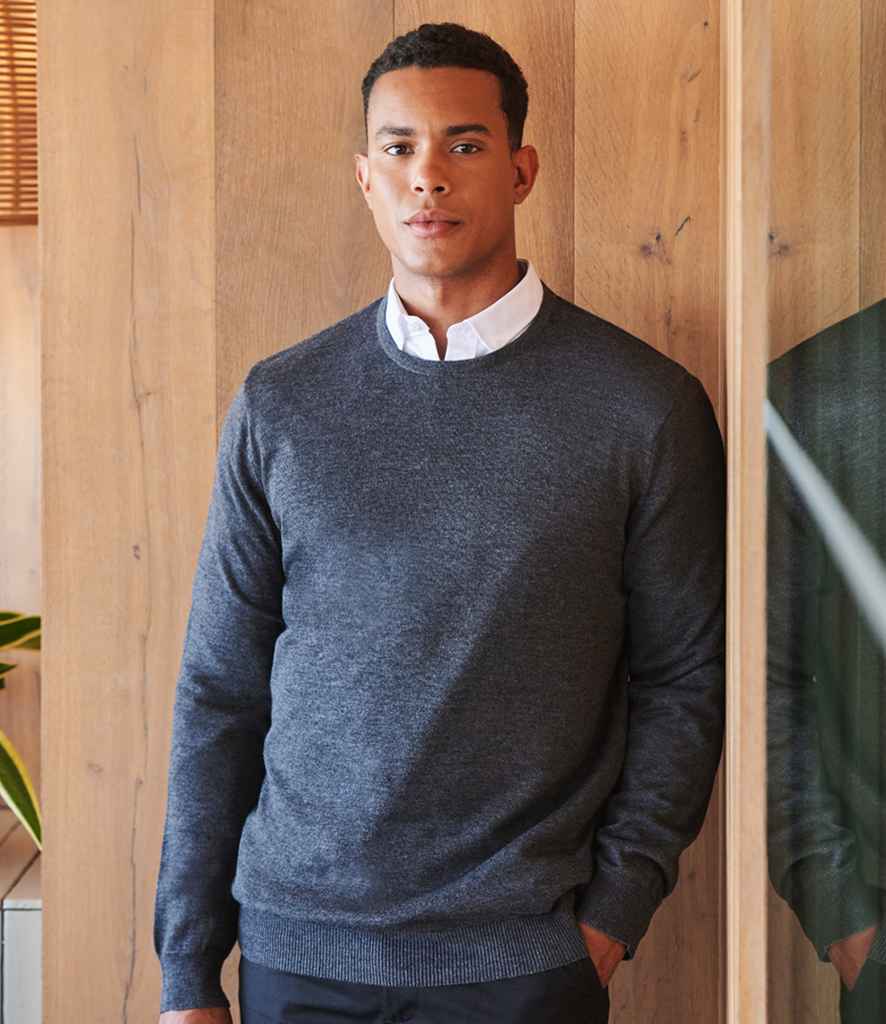 Henbury H725 Grey Marl Model - Ready to be Embroidered by Custard Workwear - Cheap Personalised and Customised Workwear in Nottinghamshire, Derbyshire and Leicestershire