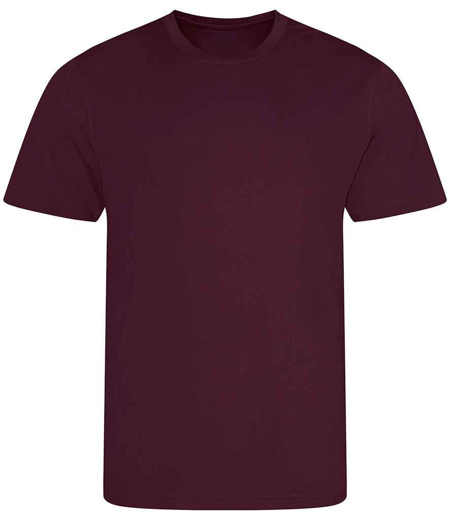 Just Cool JC001B Burgundy Front - Ready to be Printed by Custard Workwear - Cheap Personalised and Customised Workwear in Nottinghamshire, Derbyshire and Leicestershire
