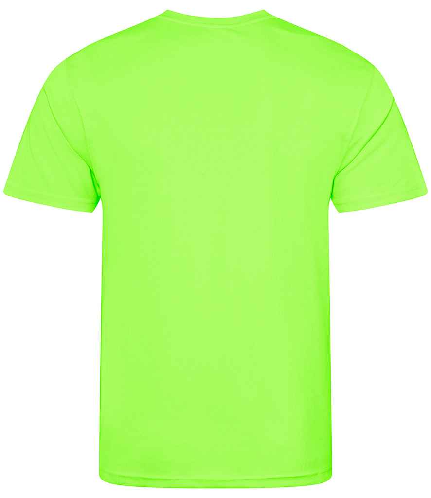 Just Cool JC001B Electric Green Back - Ready to be Printed by Custard Workwear - Cheap Personalised and Customised Workwear in Nottinghamshire, Derbyshire and Leicestershire