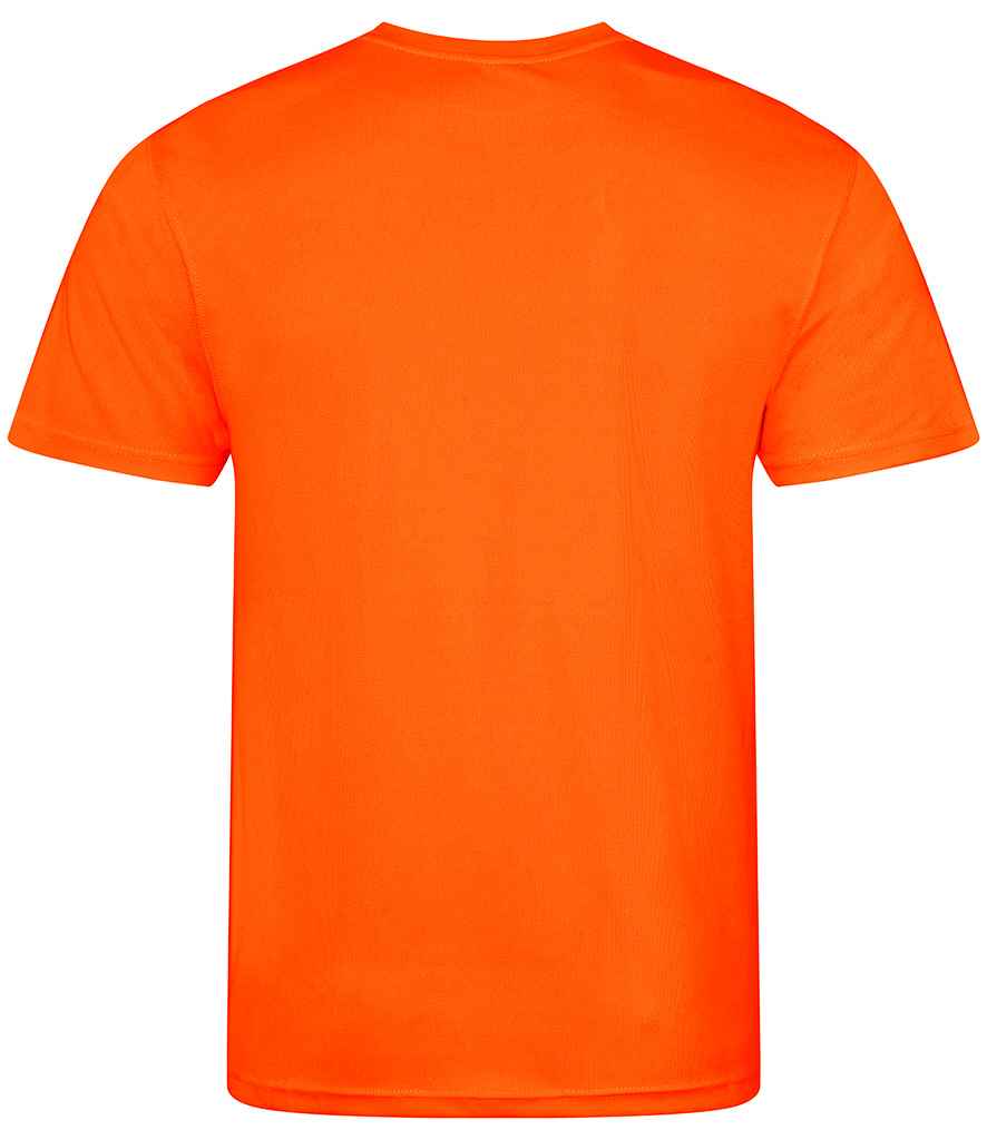 Just Cool JC001B Electric Orange Back - Ready to be Printed by Custard Workwear - Cheap Personalised and Customised Workwear in Nottinghamshire, Derbyshire and Leicestershire