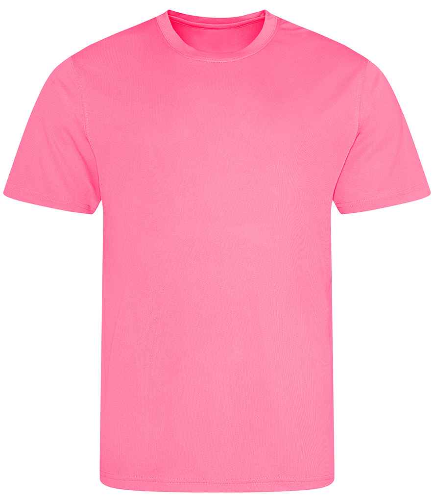 Just Cool JC001B Electric Pink Front - Ready to be Printed by Custard Workwear - Cheap Personalised and Customised Workwear in Nottinghamshire, Derbyshire and Leicestershire