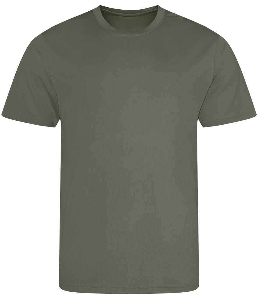 Just Cool JC001B Earthy Green Front - Ready to be Printed by Custard Workwear - Cheap Personalised and Customised Workwear in Nottinghamshire, Derbyshire and Leicestershire