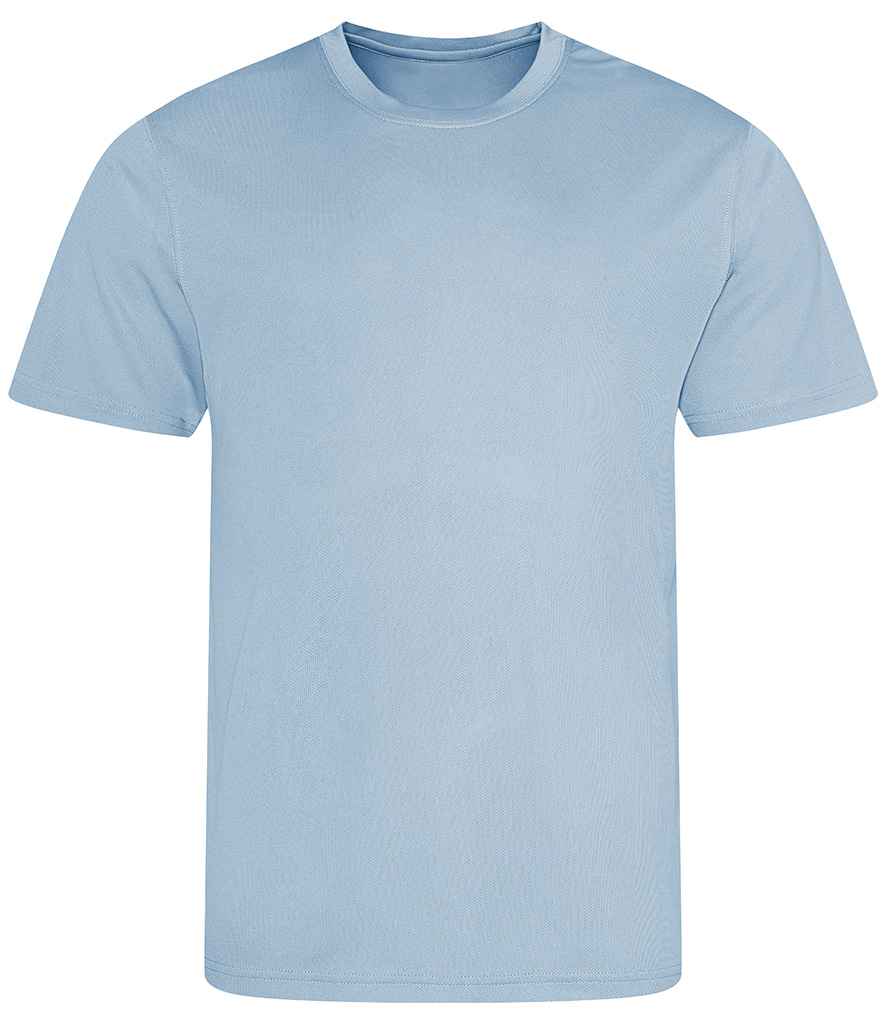 Just Cool JC001B Sky Blue Front - Ready to be Printed by Custard Workwear - Cheap Personalised and Customised Workwear in Nottinghamshire, Derbyshire and Leicestershire