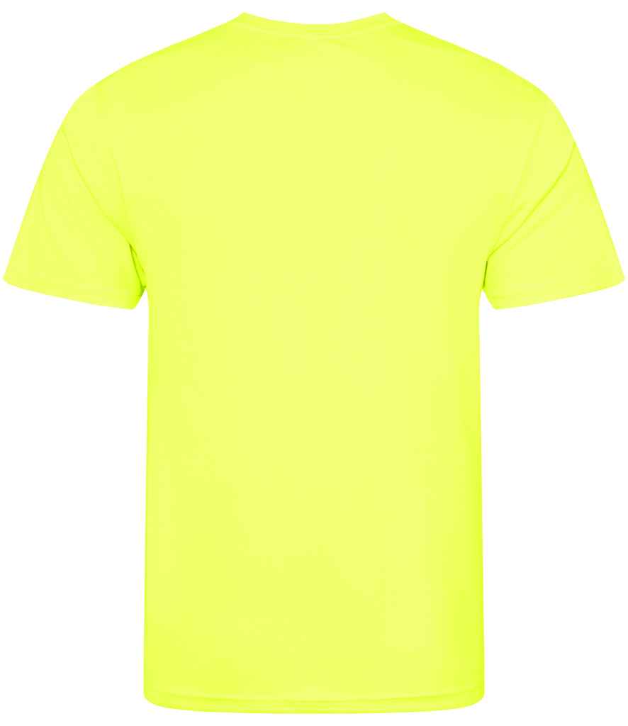 Just Cool JC001 Electric Yellow Back - Ready to be Printed by Custard Workwear - Cheap Personalised and Customised Workwear in Nottinghamshire, Derbyshire and Leicestershire