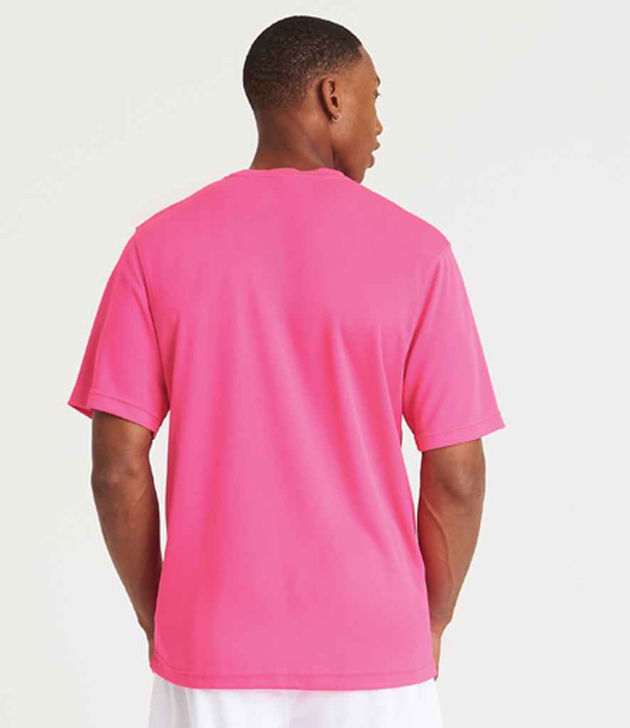 Just Cool JC001 Hyper Pink Model -  Ready to be Printed by Custard Workwear - Cheap Personalised and Customised Workwear in Nottinghamshire, Derbyshire and Leicestershire