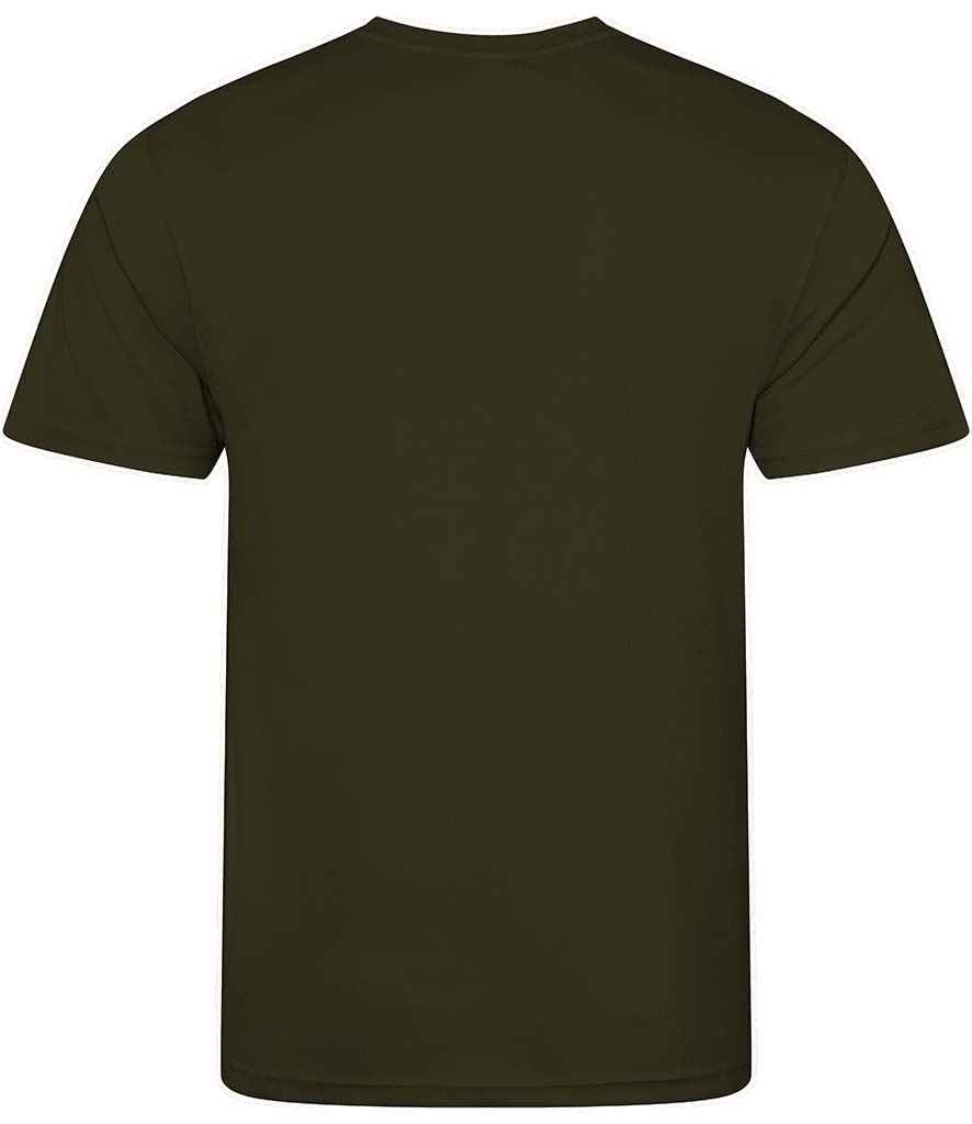 Just Cool JC001 Olive Green Back - Ready to be Printed by Custard Workwear - Cheap Personalised and Customised Workwear in Nottinghamshire, Derbyshire and Leicestershire