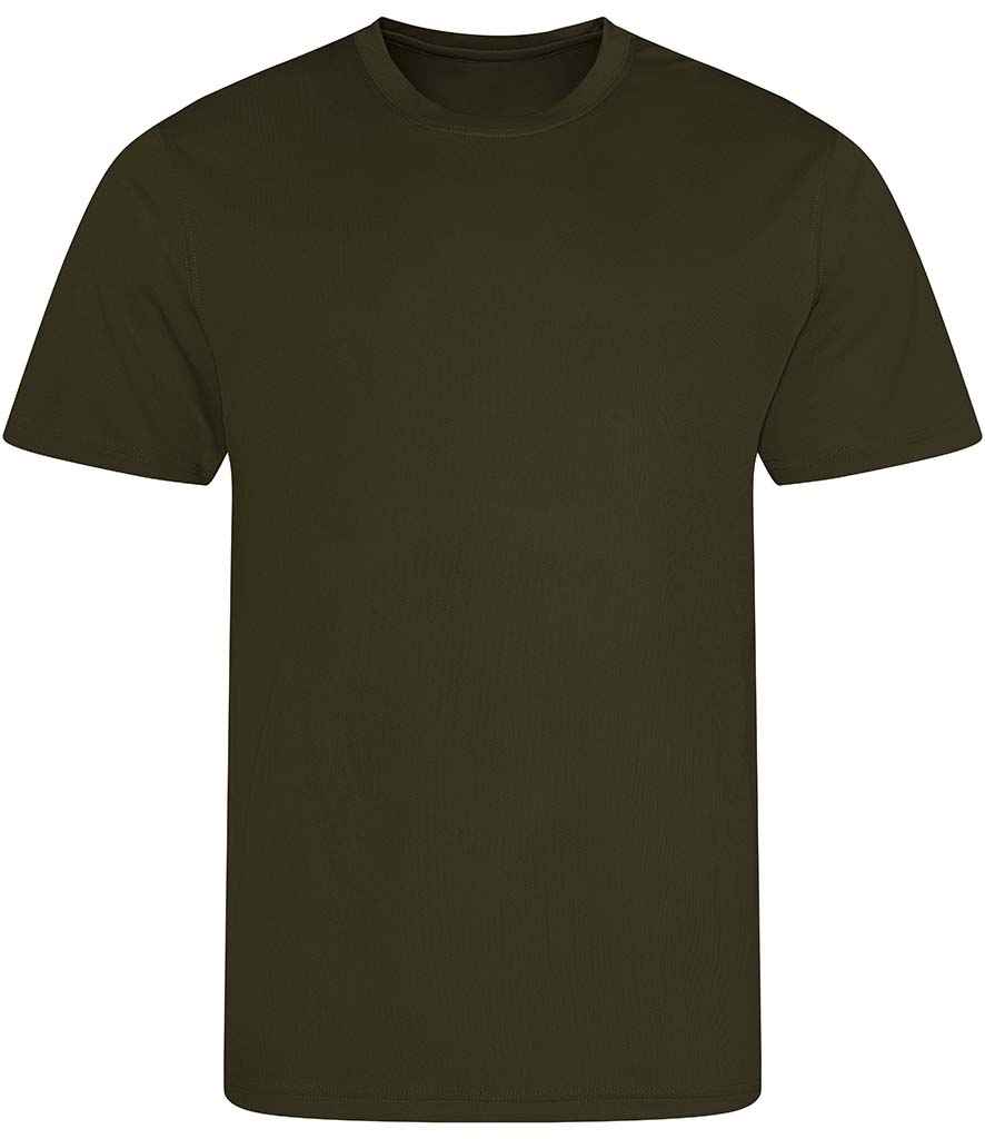 Just Cool JC001 Olive Green Front - Ready to be Printed by Custard Workwear - Cheap Personalised and Customised Workwear in Nottinghamshire, Derbyshire and Leicestershire