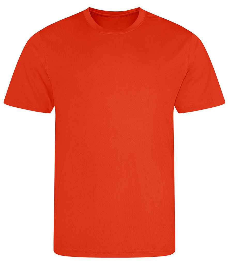 Just Cool JC001 Orange Flame Front - Ready to be Printed by Custard Workwear - Cheap Personalised and Customised Workwear in Nottinghamshire, Derbyshire and Leicestershire