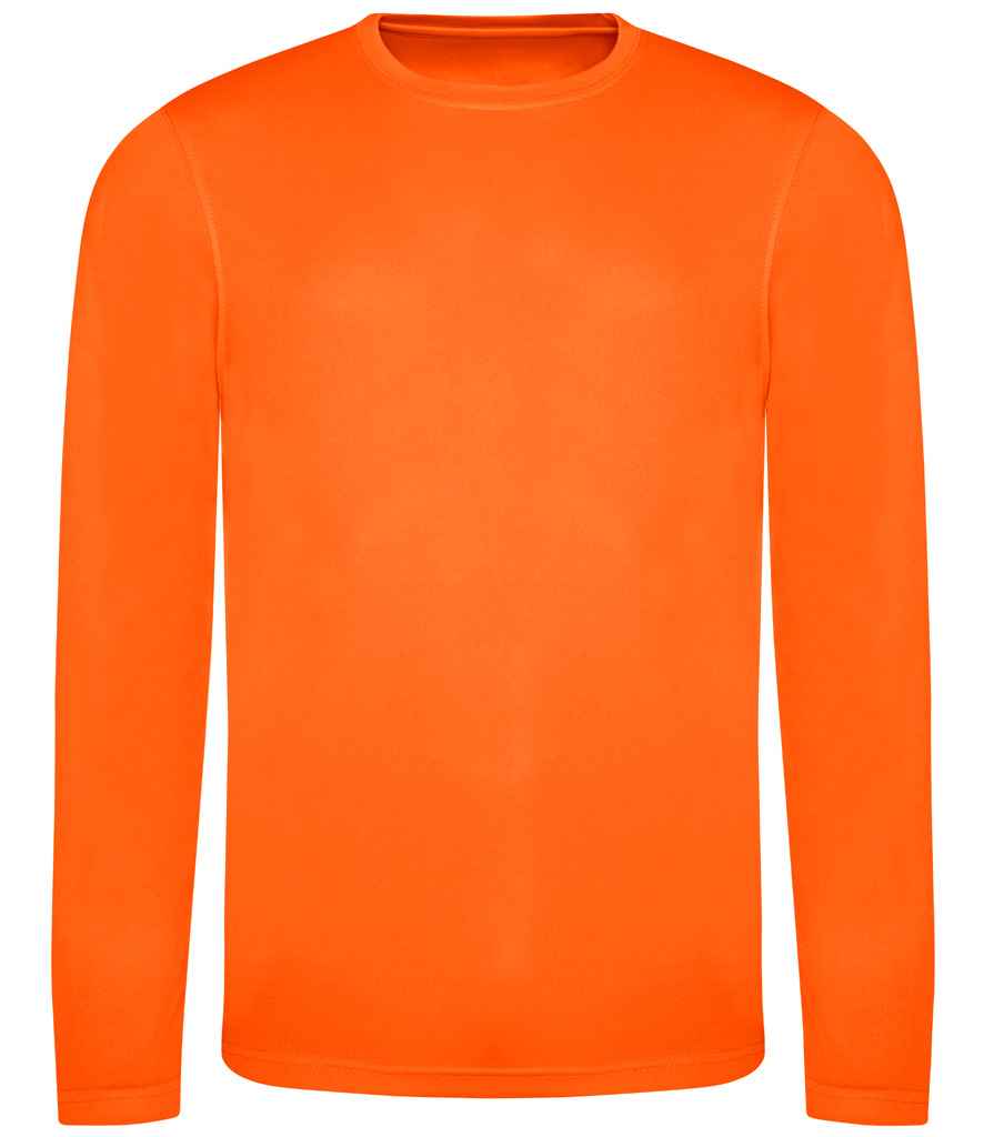 Just Cool JC002 Electric Orange Front - Ready to be Printed by Custard Workwear - Cheap Personalised and Customised Workwear in Nottinghamshire, Derbyshire and Leicestershire