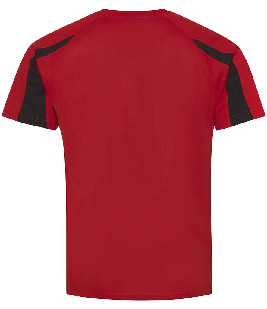 Just Cool JC003 Fire Red/Jet Black Back - Ready to be Printed by Custard Workwear - Cheap Personalised and Customised Workwear in Nottinghamshire, Derbyshire and Leicestershire