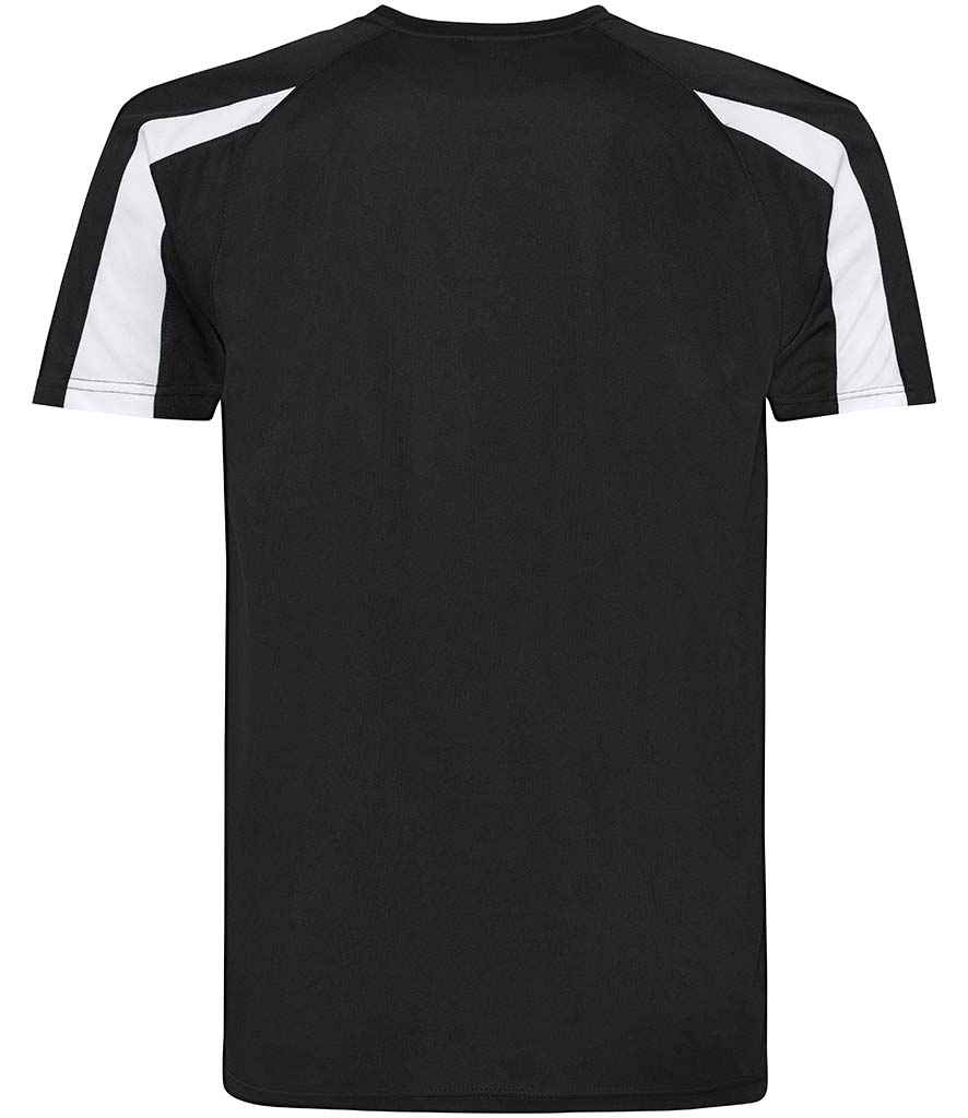 Just Cool JC003 Jet Black/Arctic White Back -  Ready to be Printed by Custard Workwear - Cheap Personalised and Customised Workwear in Nottinghamshire, Derbyshire and Leicestershire