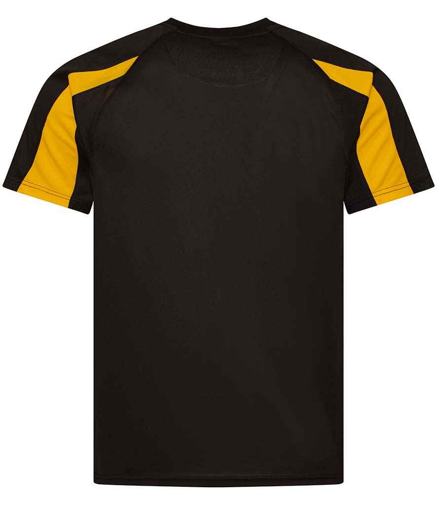 Just Cool JC003 Jet Black/Gold Back -  Ready to be Printed by Custard Workwear - Cheap Personalised and Customised Workwear in Nottinghamshire, Derbyshire and Leicestershire