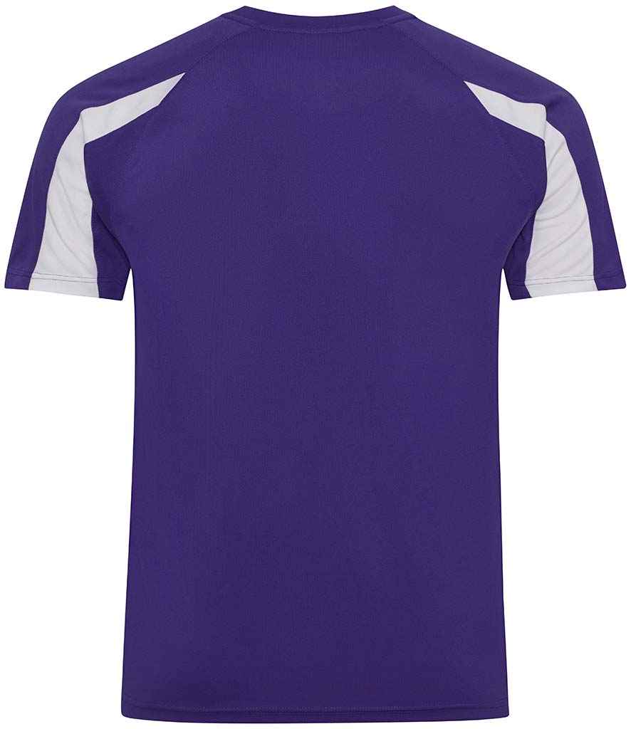 Just Cool JC003 Purple/Arctic White Back -  Ready to be Printed by Custard Workwear - Cheap Personalised and Customised Workwear in Nottinghamshire, Derbyshire and Leicestershire