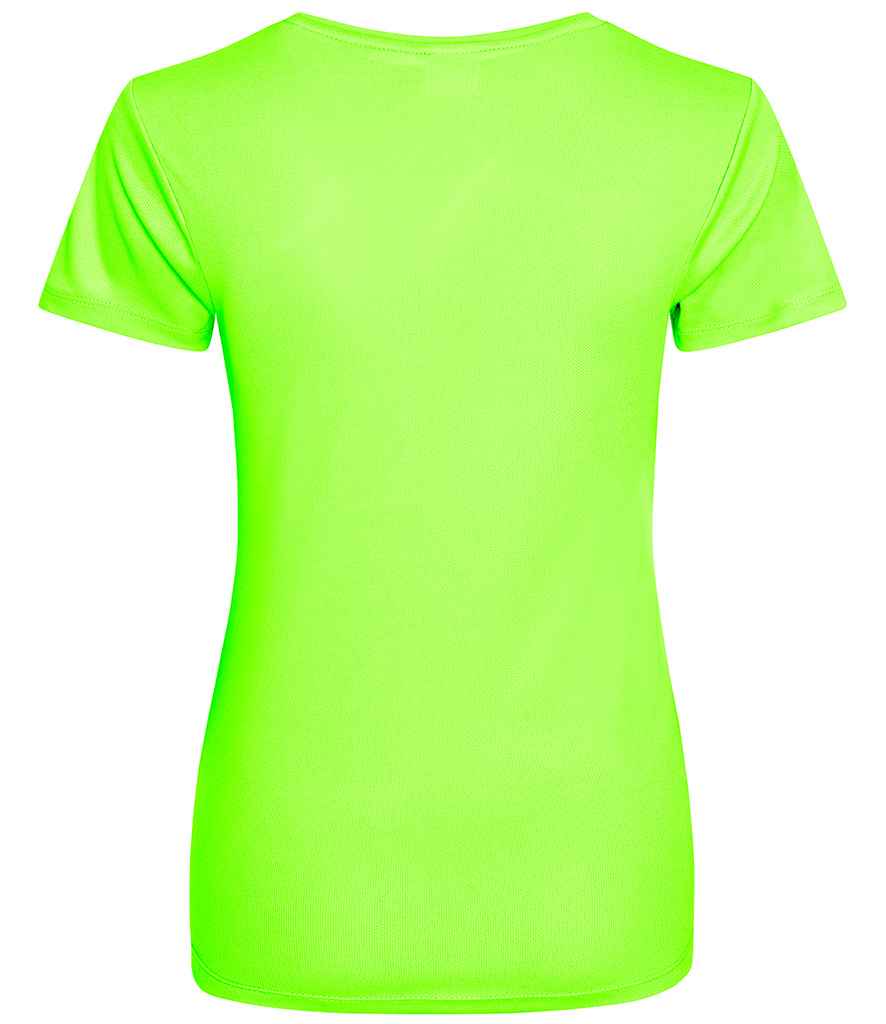 Just Cool JC005 Electric Green Back -  Ready to be Printed by Custard Workwear - Cheap Personalised and Customised Workwear in Nottinghamshire, Derbyshire and Leicestershire