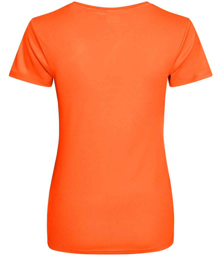 Just Cool JC005 Electric Orange Back -  Ready to be Printed by Custard Workwear - Cheap Personalised and Customised Workwear in Nottinghamshire, Derbyshire and Leicestershire