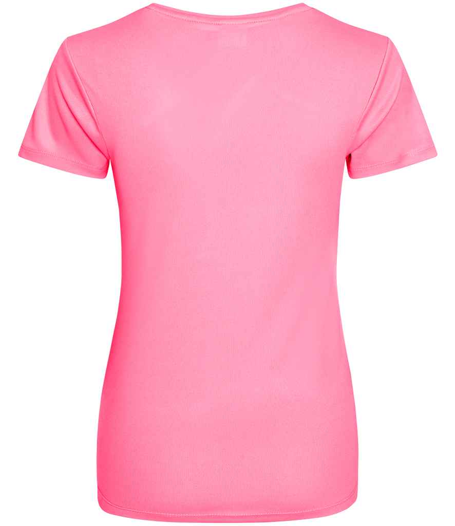 Just Cool JC005 Electric Pink Back - Ready to be Printed by Custard Workwear - Cheap Personalised and Customised Workwear in Nottinghamshire, Derbyshire and Leicestershire