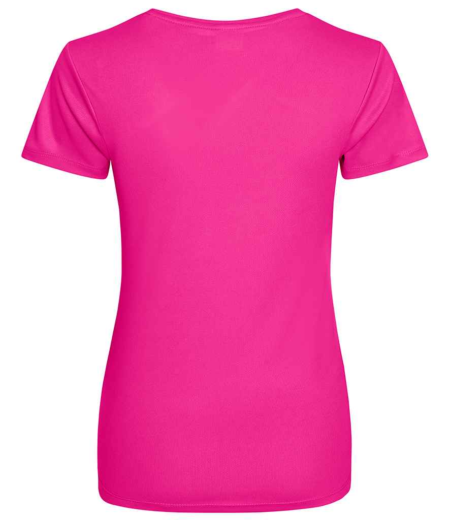 Just Cool JC005 Hyper Pink Back -  Ready to be Printed by Custard Workwear - Cheap Personalised and Customised Workwear in Nottinghamshire, Derbyshire and Leicestershire