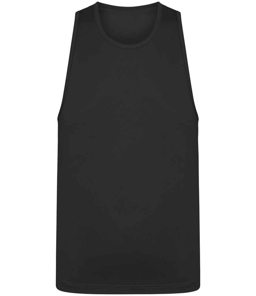 Just Cool JC007B Jet Black Back - Ready to be Printed by Custard Workwear - Cheap Personalised and Customised Workwear in Nottinghamshire, Derbyshire and Leicestershire