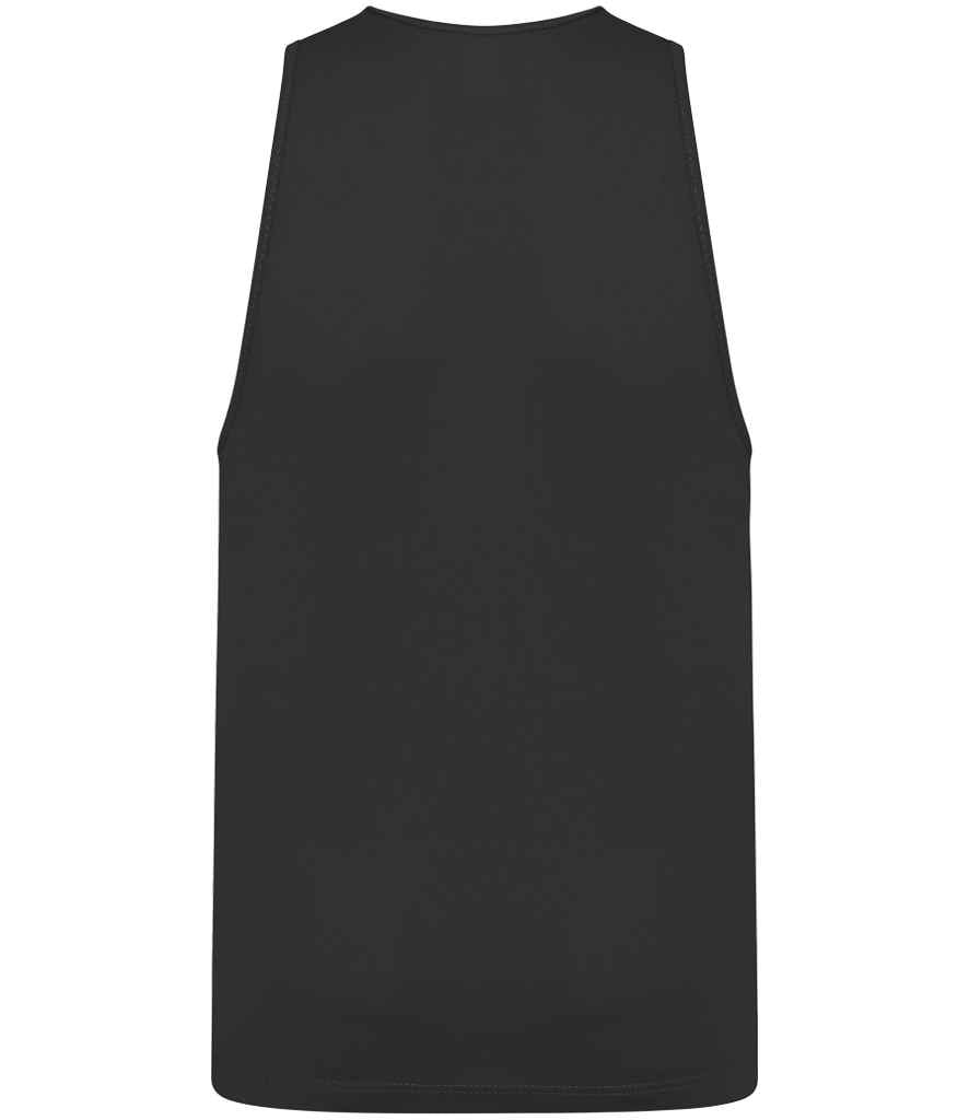 Just Cool JC007B Jet Black Front - Ready to be Printed by Custard Workwear - Cheap Personalised and Customised Workwear in Nottinghamshire, Derbyshire and Leicestershire