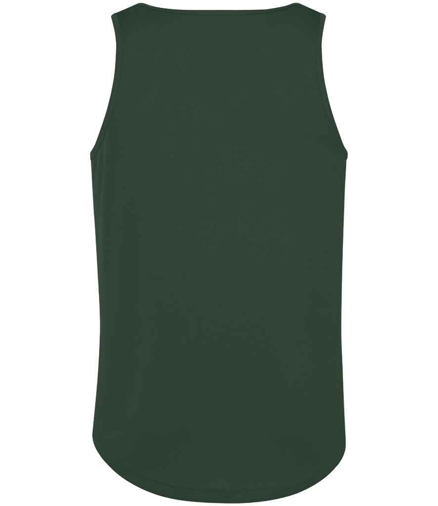 Just Cool JC007 Bottle Green Back - Ready to be Printed by Custard Workwear - Cheap Personalised and Customised Workwear in Nottinghamshire, Derbyshire and Leicestershire