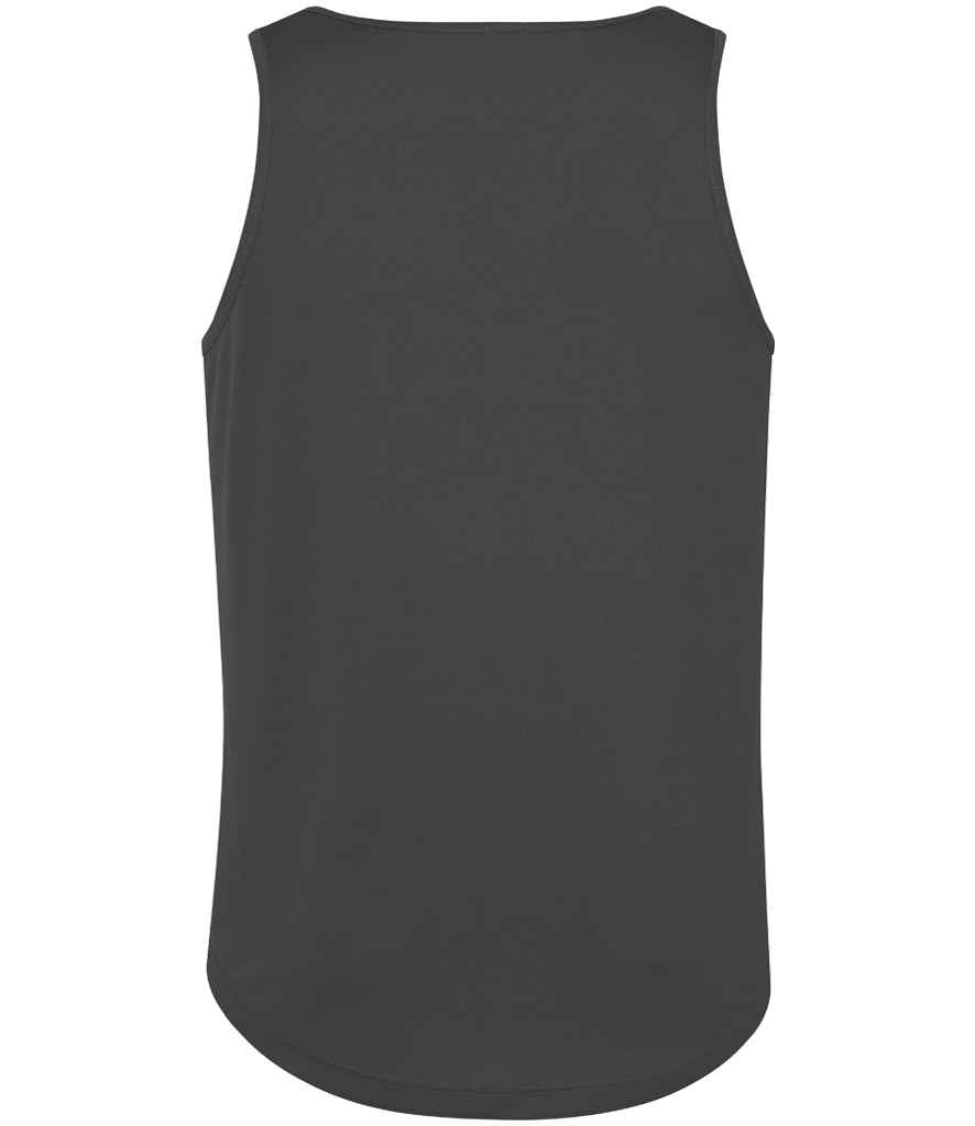 Just Cool JC007 Charcoal Back - Ready to be Printed by Custard Workwear - Cheap Personalised and Customised Workwear in Nottinghamshire, Derbyshire and Leicestershire