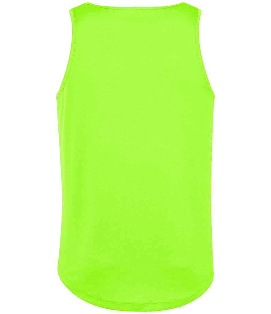 Just Cool JC007 Electric Green Back - Ready to be Printed by Custard Workwear - Cheap Personalised and Customised Workwear in Nottinghamshire, Derbyshire and Leicestershire