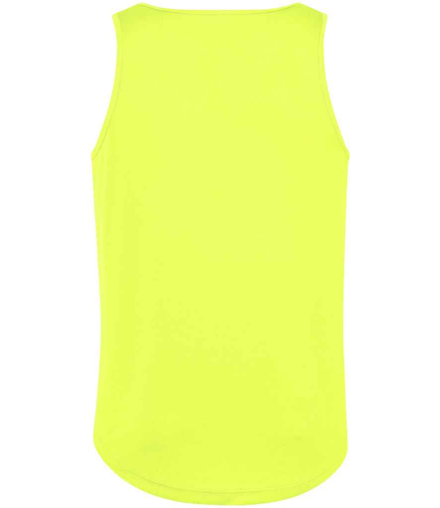 Just Cool JC007 Electric Yellow Back - Ready to be Printed by Custard Workwear - Cheap Personalised and Customised Workwear in Nottinghamshire, Derbyshire and Leicestershire