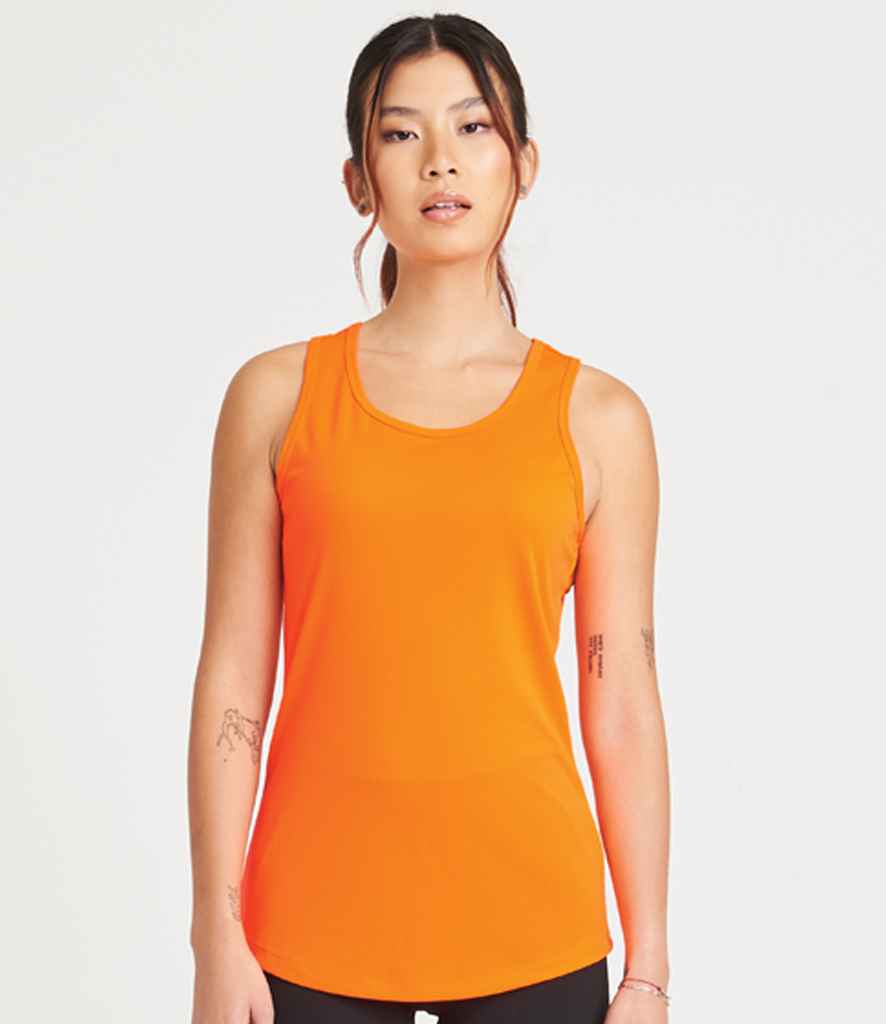 Just Cool JC015 Electric Orange Model - Ready to be Printed by Custard Workwear - Cheap Personalised and Customised Workwear in Nottinghamshire, Derbyshire and Leicestershire