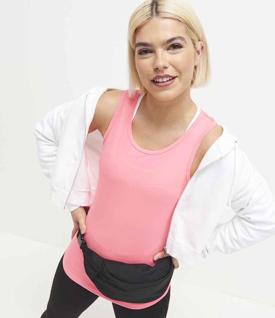 Just Cool JC015 Electric Pink Model -  Ready to be Printed by Custard Workwear - Cheap Personalised and Customised Workwear in Nottinghamshire, Derbyshire and Leicestershire