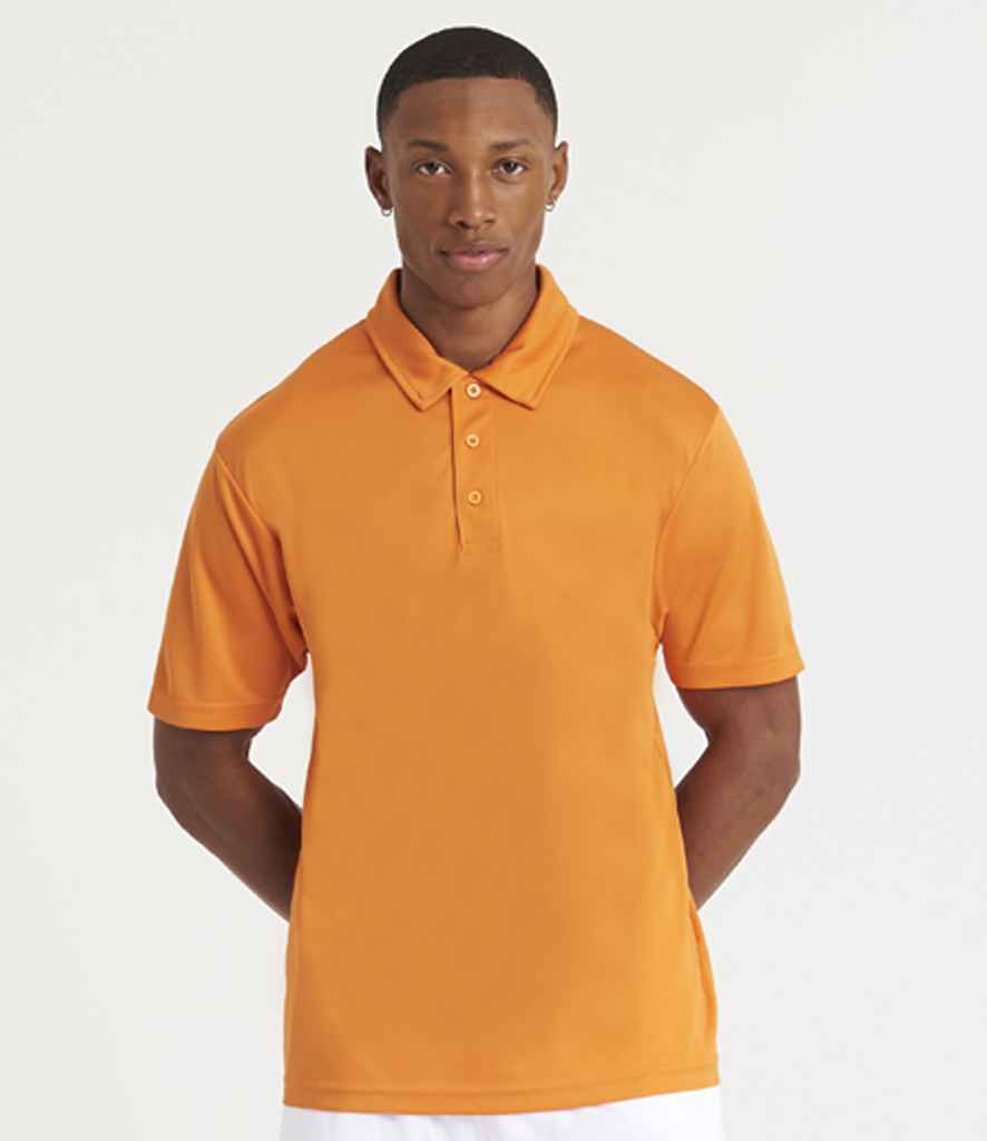 Just Cool JC040 Orange Crush Model - Ready to be Embroidered and Printed by Custard Workwear - Cheap Personalised and Customised Workwear in Nottinghamshire, Derbyshire and Leicestershire