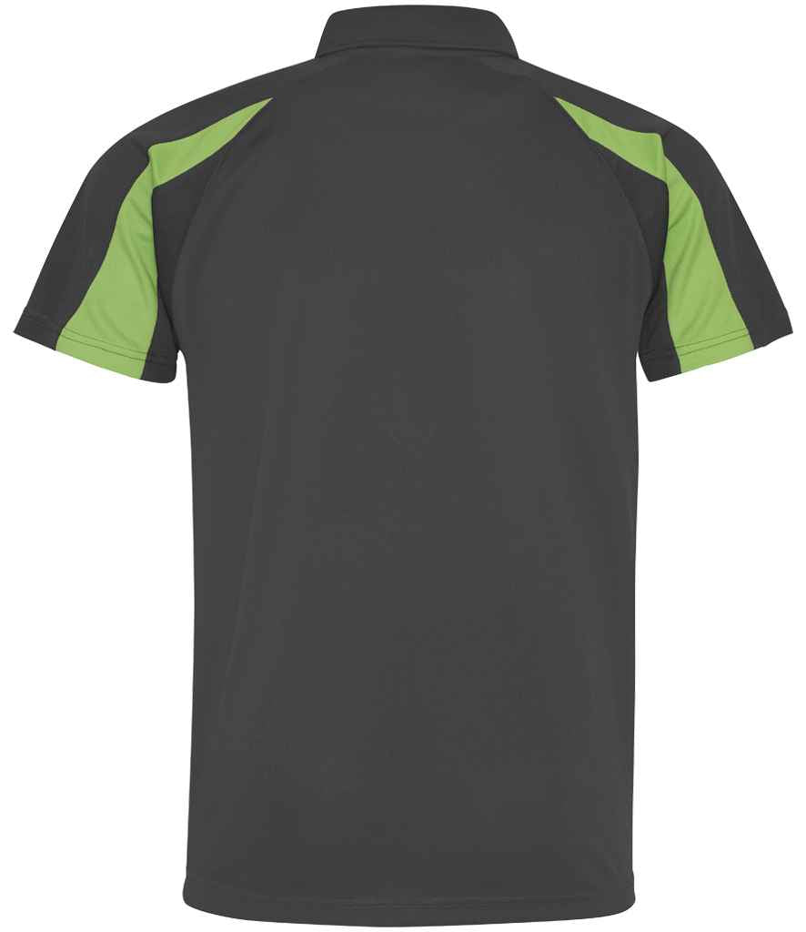 Just Cool JC043 Charcoal/Lime Green Back - Ready to be Embroidered and Printed by Custard Workwear - Cheap Personalised and Customised Workwear in Nottinghamshire, Derbyshire and Leicestershire