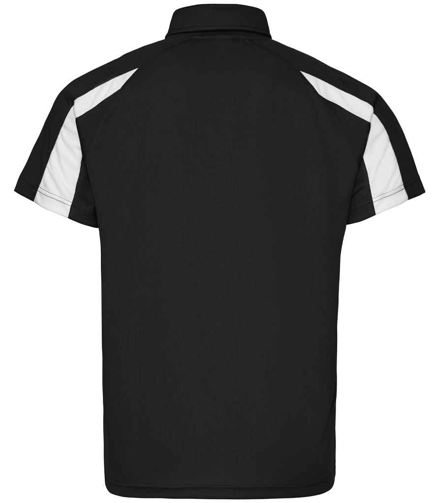 Just Cool JC043 Jet Black/Arctic White Back - Ready to be Embroidered and Printed by Custard Workwear - Cheap Personalised and Customised Workwear in Nottinghamshire, Derbyshire and Leicestershire