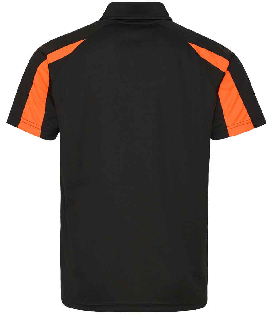 Just Cool JC043 Jet Black/Electric Orange Back - Ready to be Embroidered and Printed by Custard Workwear - Cheap Personalised and Customised Workwear in Nottinghamshire, Derbyshire and Leicestershire