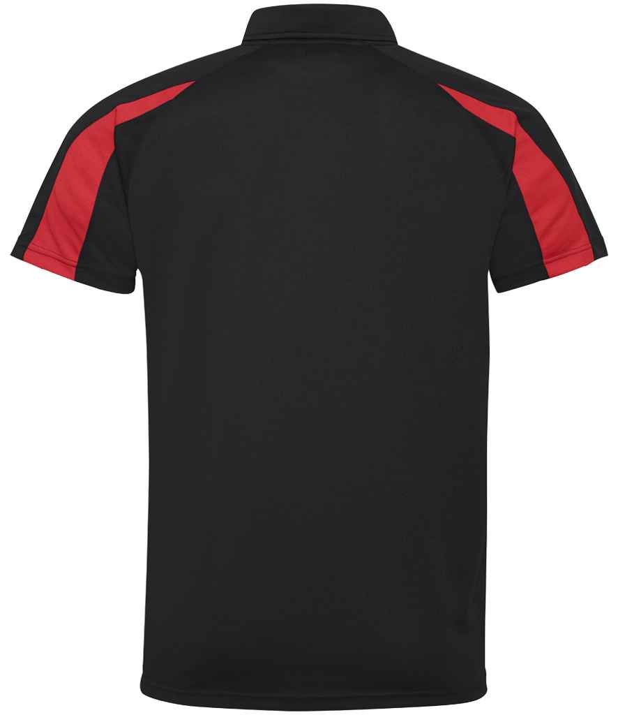 Just Cool JC043 Jet Black/Fire Red Back - Ready to be Embroidered and Printed by Custard Workwear - Cheap Personalised and Customised Workwear in Nottinghamshire, Derbyshire and Leicestershire