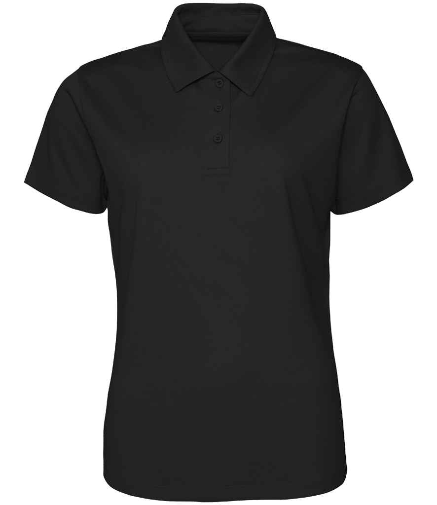 Just Cool JC045 Jet Black Front - Ready to be Embroidered and Printed by Custard Workwear - Cheap Personalised and Customised Workwear in Nottinghamshire, Derbyshire and Leicestershire
