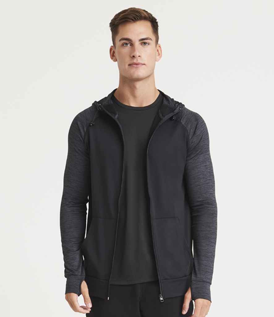 Just Cool JC057 Black/Black Slate Melange Model - Ready to be Embroidered and Printed by Custard Workwear - Cheap Personalised and Customised Workwear in Nottinghamshire, Derbyshire and Leicestershire