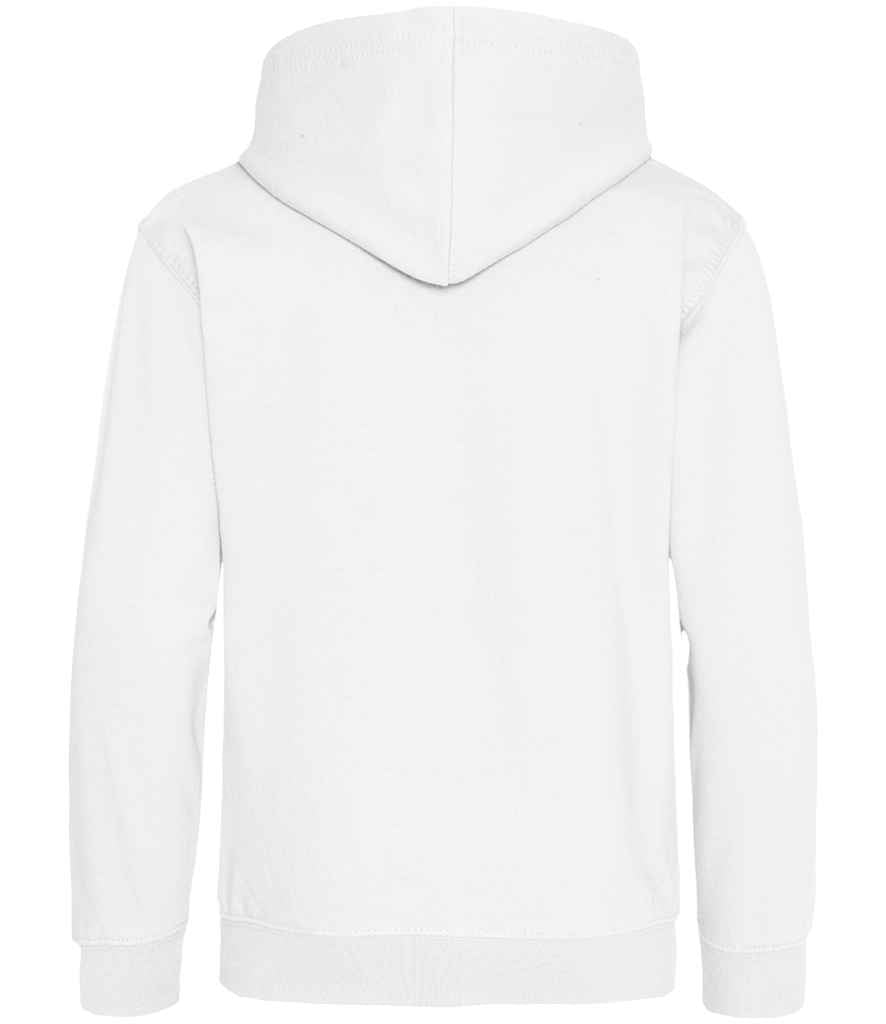 Just Hoods JH001B Arctic White Back - Ready to be Embroidered and Printed by Custard Workwear - Cheap Personalised and Customised Workwear in Nottinghamshire, Derbyshire and Leicestershire