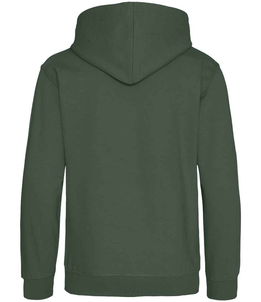 Just Hoods JH001B Bottle Green Back - Ready to be Embroidered and Printed by Custard Workwear - Cheap Personalised and Customised Workwear in Nottinghamshire, Derbyshire and Leicestershire
