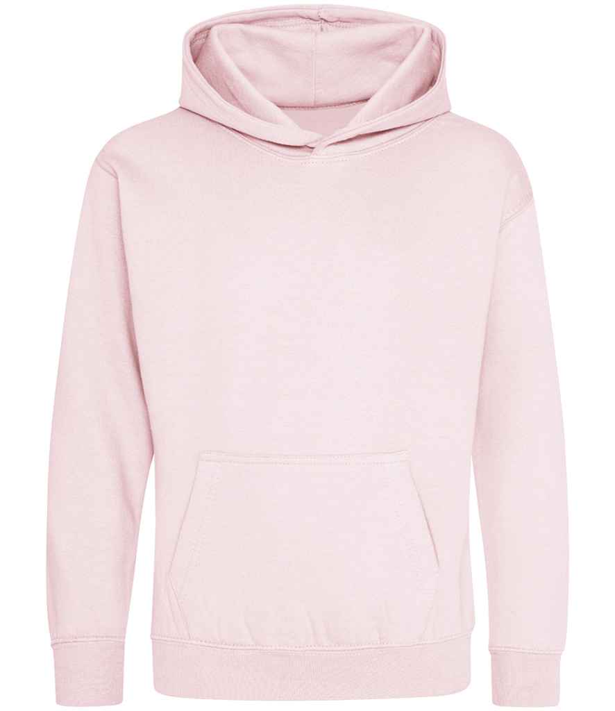 Just Hoods JH001B Baby Pink Front - Ready to be Embroidered and Printed by Custard Workwear - Cheap Personalised and Customised Workwear in Nottinghamshire, Derbyshire and Leicestershire